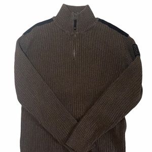 CALVIN KLEIN Men’s Ribbed 3/4 Zip Knit Sweater SzL